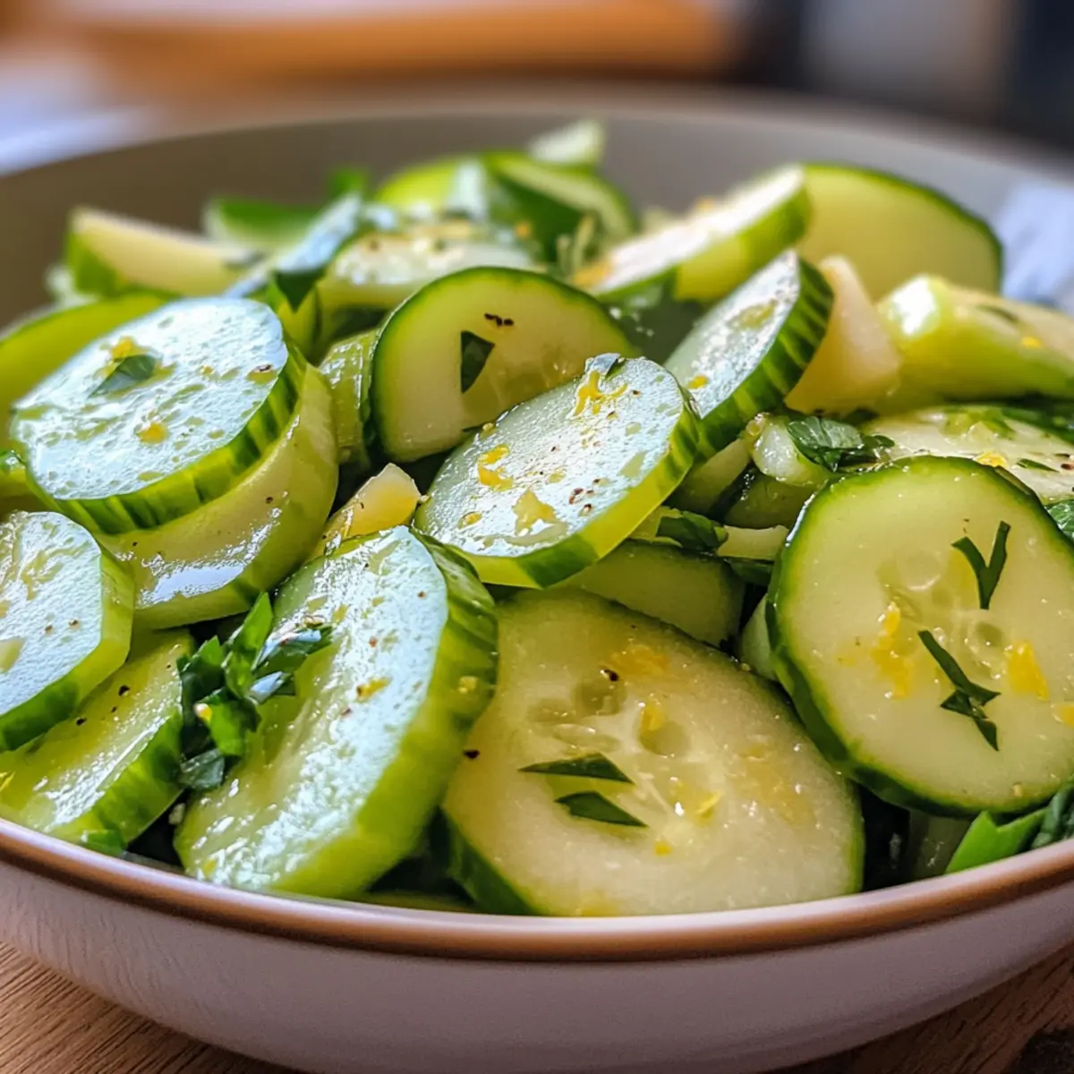 Crunchy Cucumber Celery Salad with Green Apple