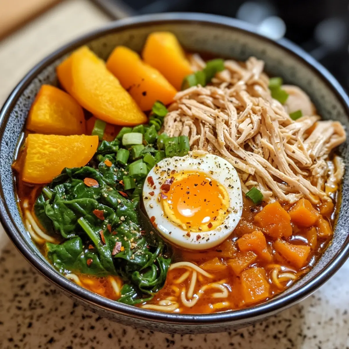 Cozy Chicken and Spinach Ramen
