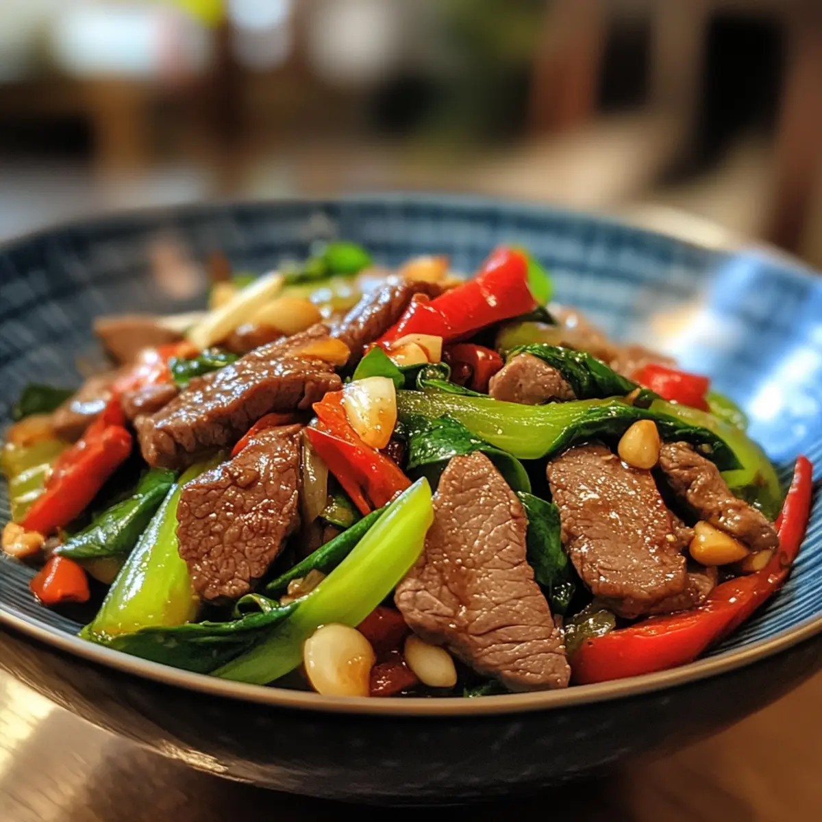 Beef and Taiwanese Lettuce Stir Fry