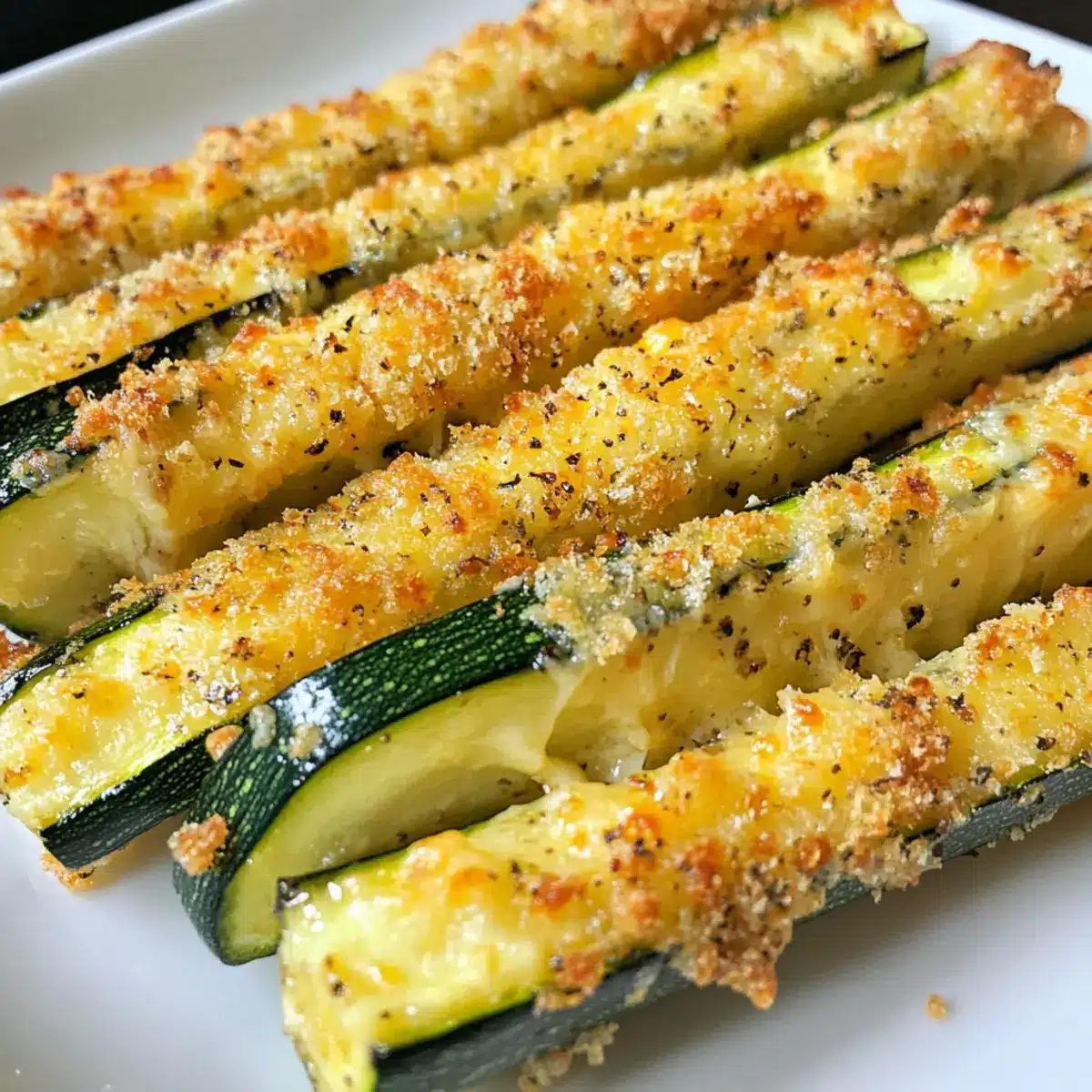 Crispy Cheesy Zucchini Breadsticks