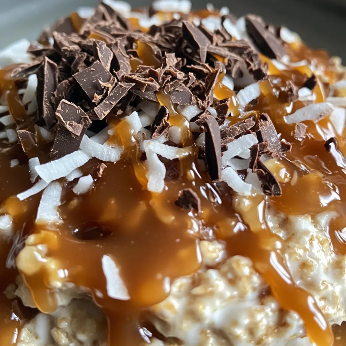 Samoa Cookie Overnight Oats