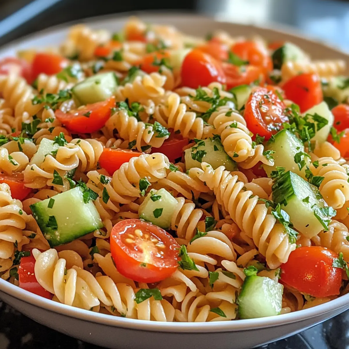 Cold Pasta Salad with Veggies in 20 Minutes