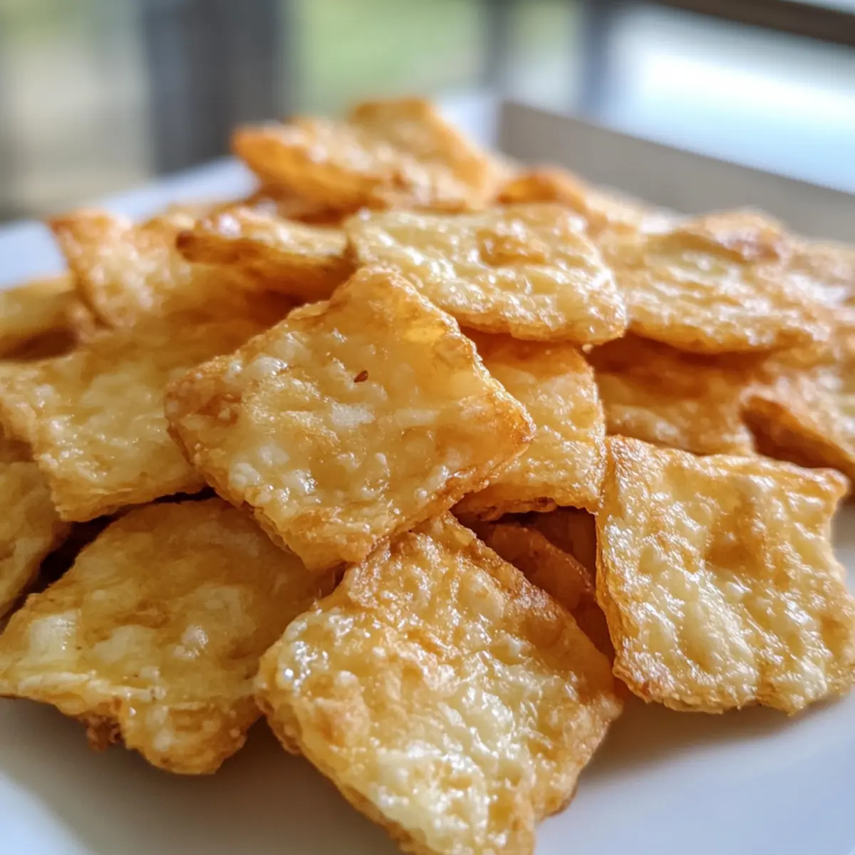 Crispy 2-Ingredient Keto Cheese Crisps