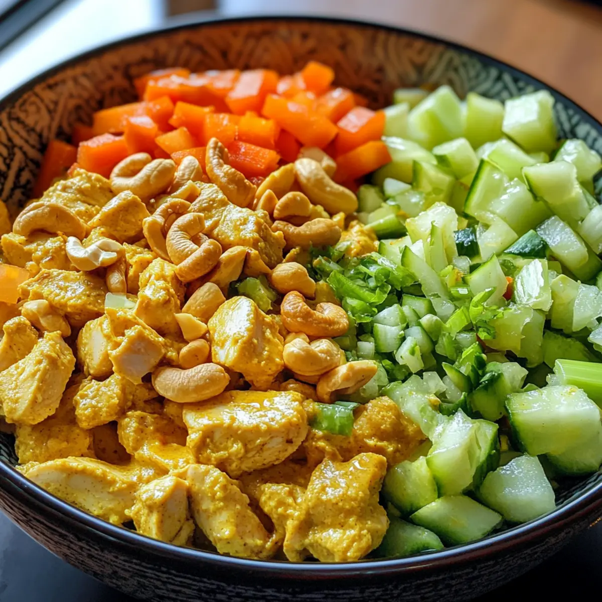 Minute Crunchy Curry Chicken Salad